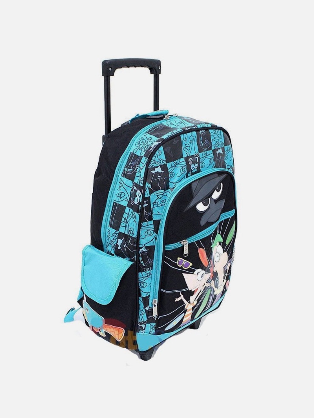 Disney-XD -Phineas and Ferb- Large Rolling Backpack 16 inch - Picture 2 of 4